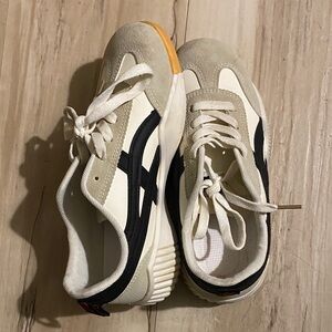 Asics Women's Sneakers in Cream and Black
